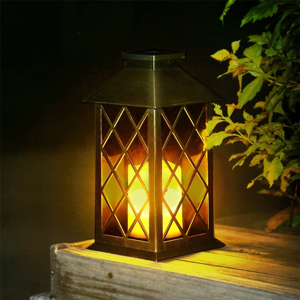 Lamparas De Jardin Solar San Rafael Solar Lantern Retro Lanterns Solar_light_lamps Plastic Solar Light LED Landscape Metal 10000