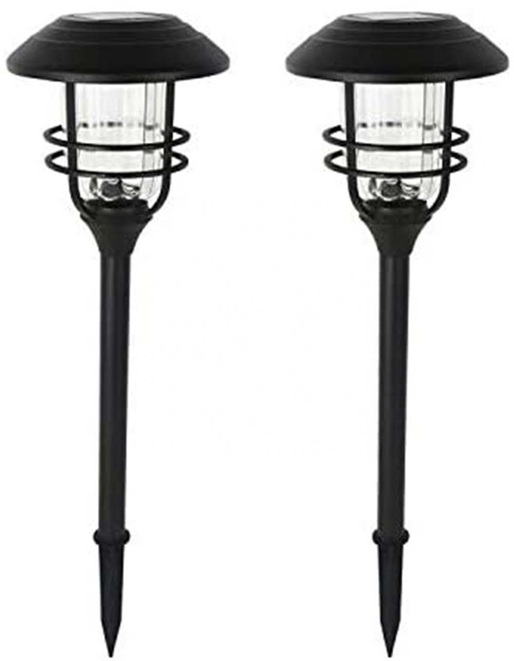 Clearance sale 2pcs/Box packing solar pathway lights outdoor garden black  high light waterproof lamp