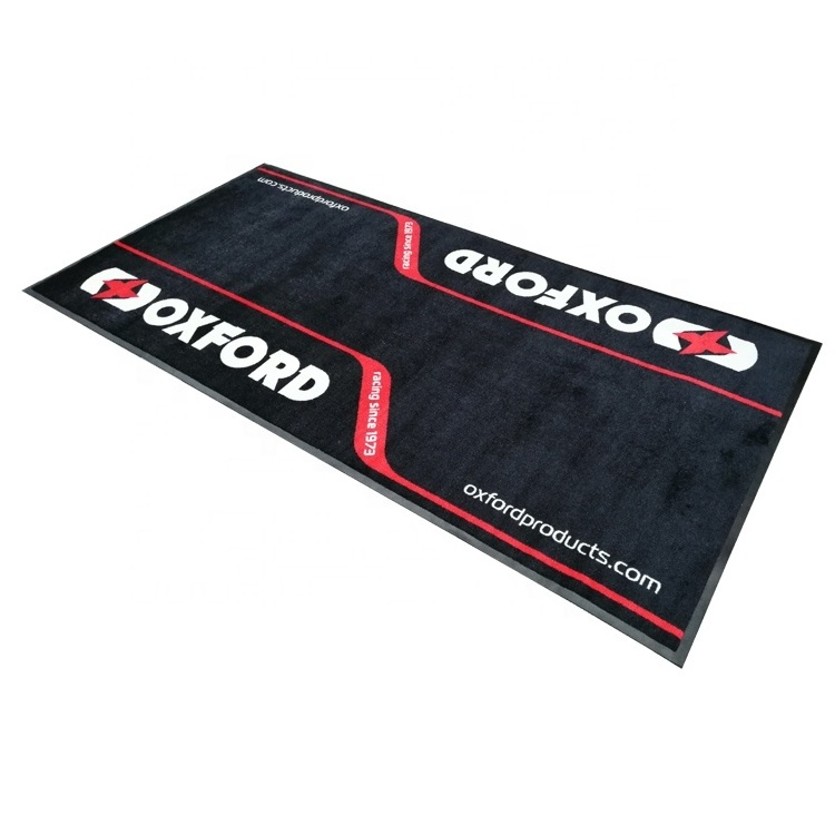 Garage Indoor or Outdoor Rubber Logo Floor Motorcycle Mat