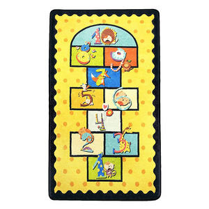 Hopscotch Play Mat Soft Educational Area Rug Children Game Rugs for Nursery, Bedroom, Play Room