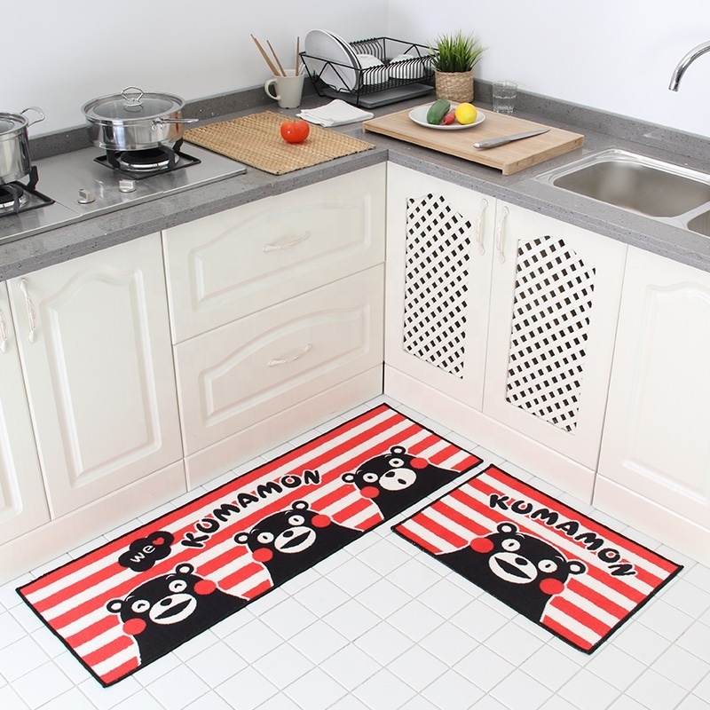 Most popular anti-slip 3mm-16mm pile hight printed kitchen mat