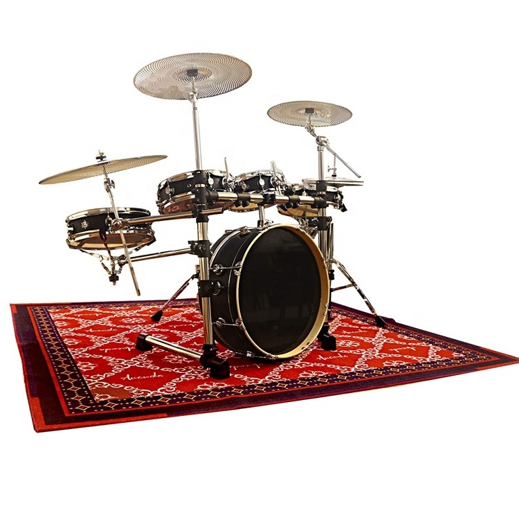 Custom logo non slip bottom drum carpet rug drum mat