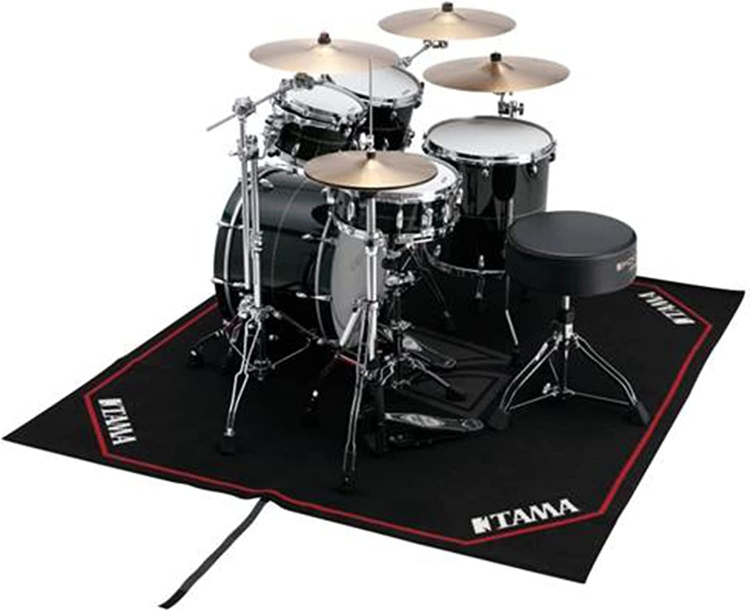 Drum Piano Custom Soundproof logo non slip bottom drum carpet rug drum mat