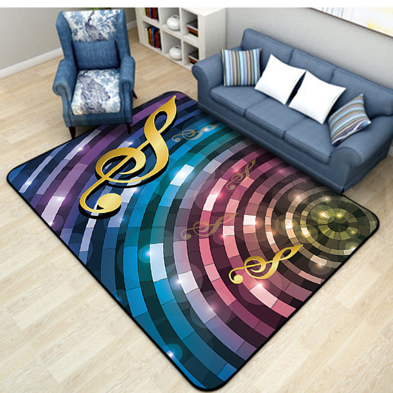 Drum Piano Custom Soundproof logo non slip bottom drum carpet rug drum mat