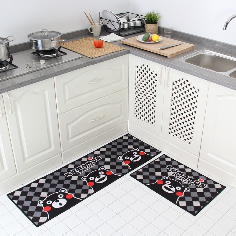 Most popular anti-slip 3mm-16mm pile hight printed kitchen mat