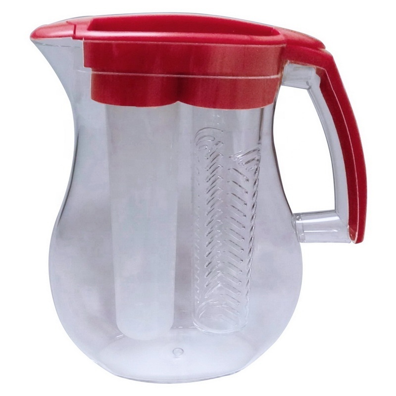 Plastic Fruit Tea Infusion Pitcher With Ice Tube