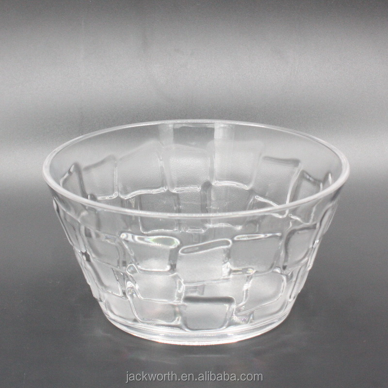 Embossed Acrylic Tabletop Dinnerware Salad Bowl