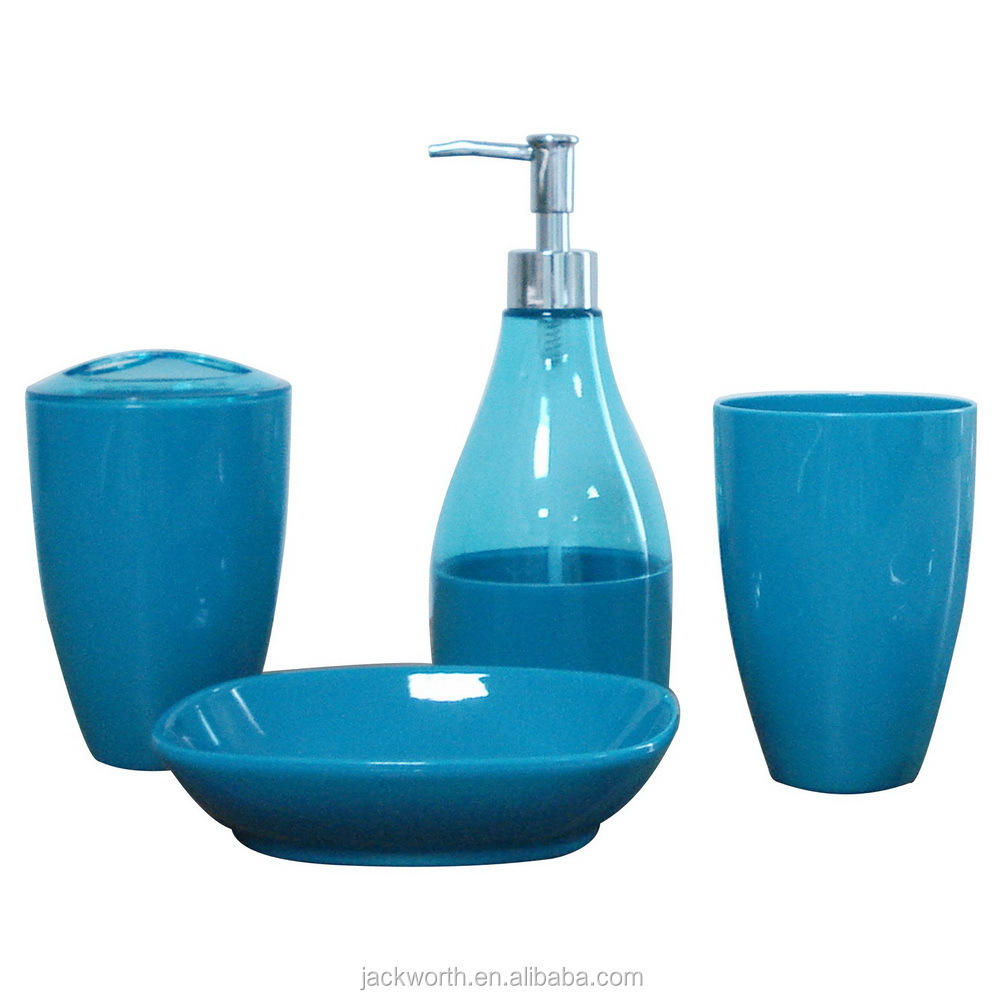 Colored Acrylic Plastic Bathroom Accessories Set