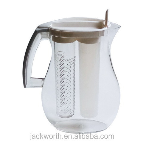 Plastic Fruit Tea Infusion Pitcher With Ice Tube