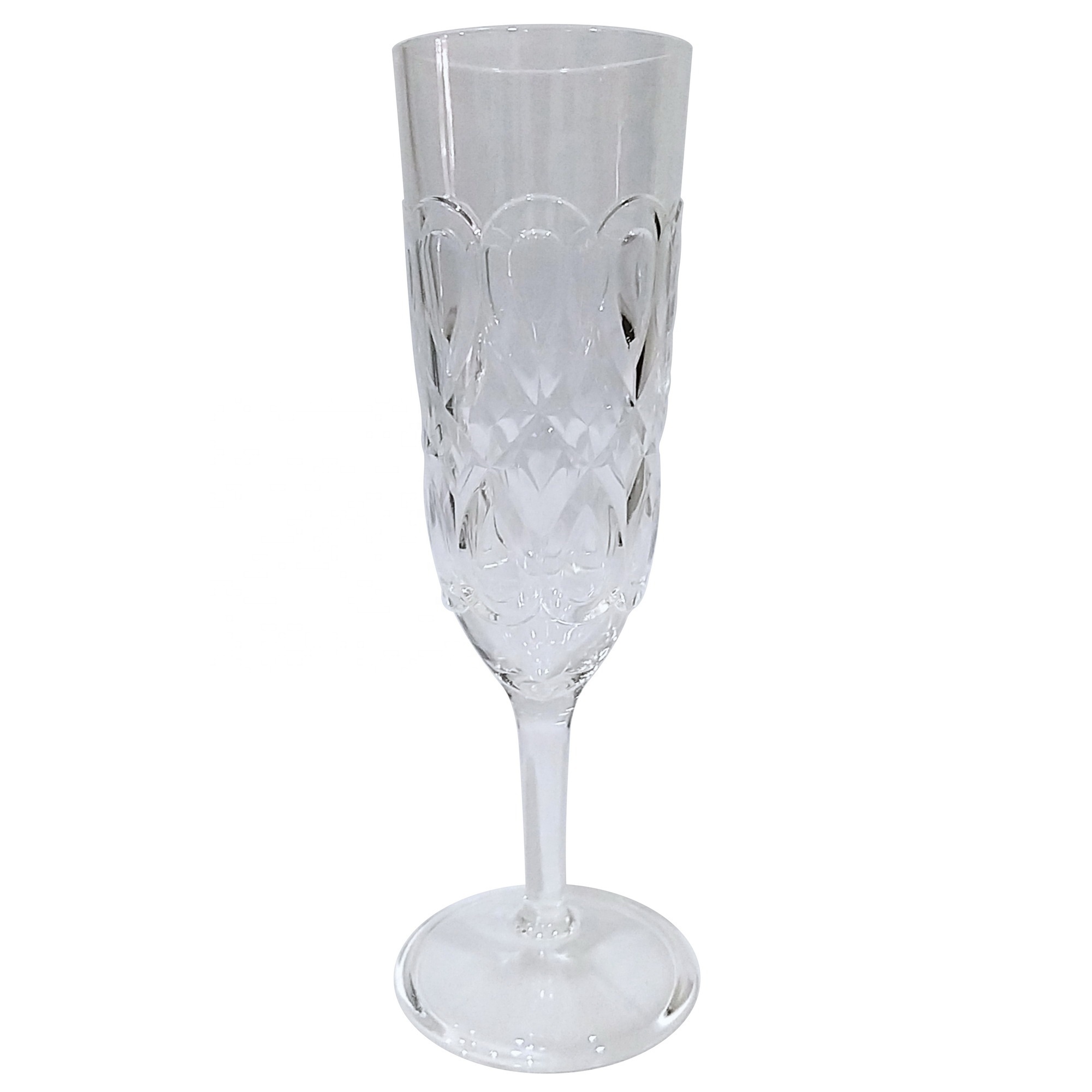 Swirly Embossed plastic champagne flute glasses