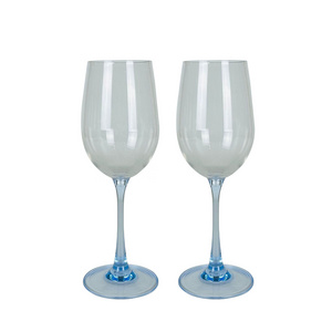 Acrylic plastic color stemmed wine glasses