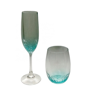 5 oz Acrylic Plastic Hammered Champagne Glass