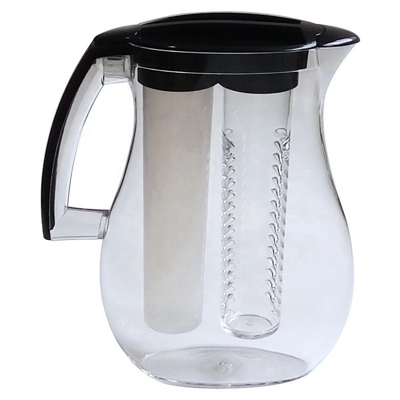 Plastic Fruit Tea Infusion Pitcher With Ice Tube