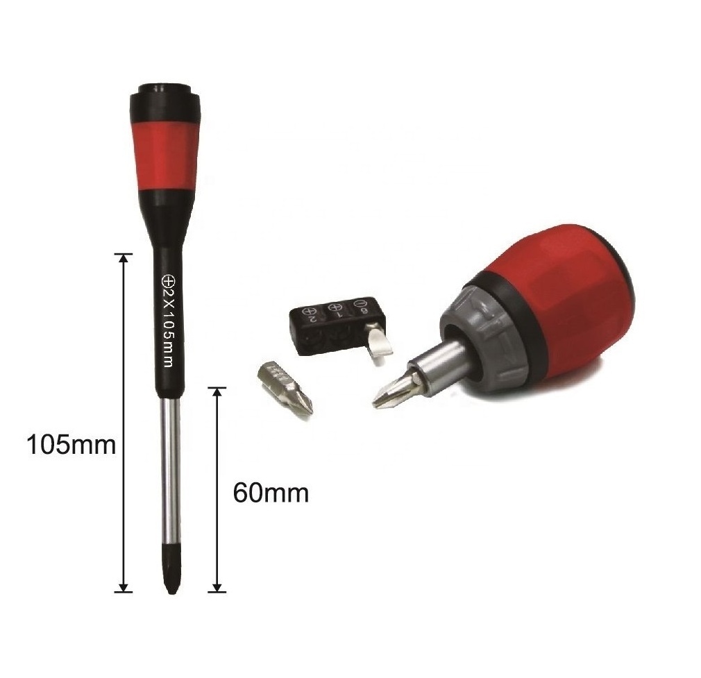 4 in 1  Exchangeable Ratcheting Screwdriver Set