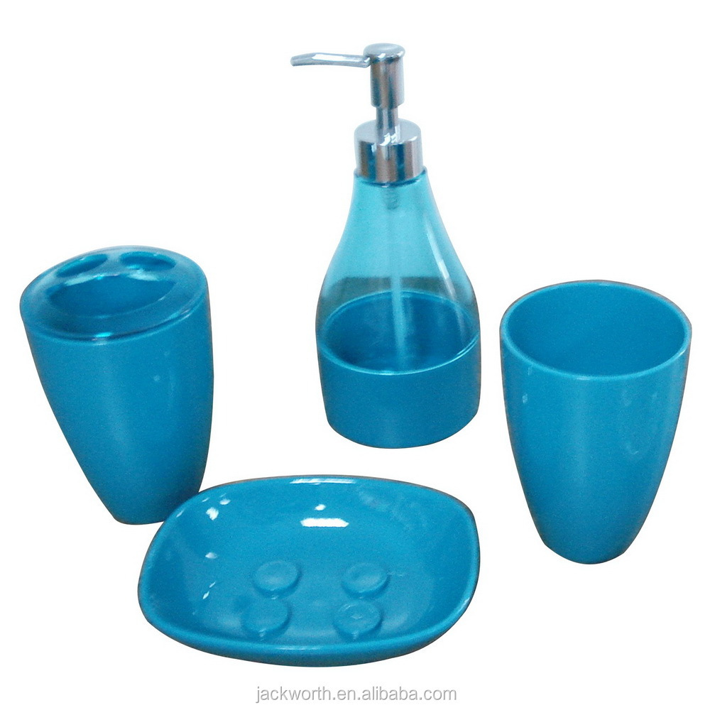 Colored Acrylic Plastic Bathroom Accessories Set