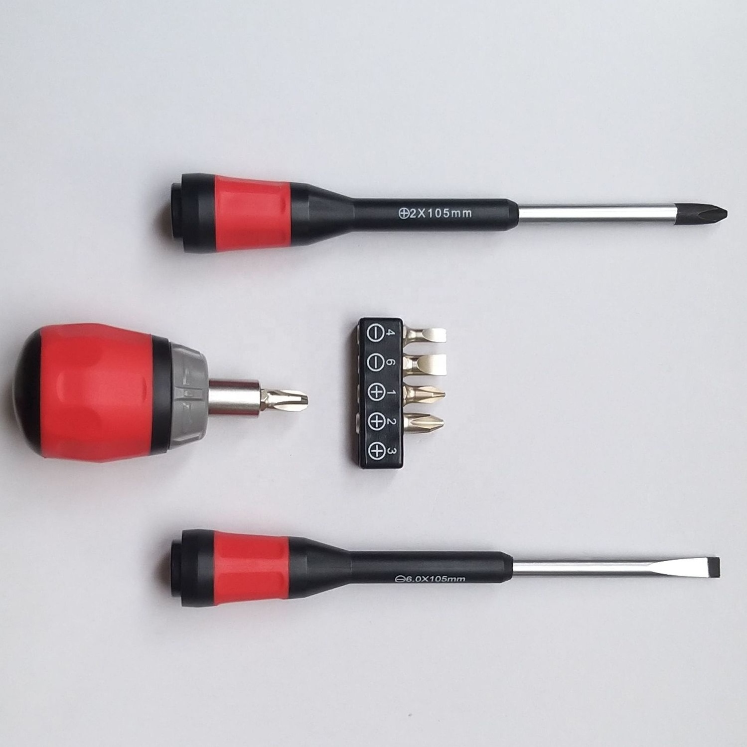 3 way 72 Teeth Exchangeable Ratcheting Screwdriver