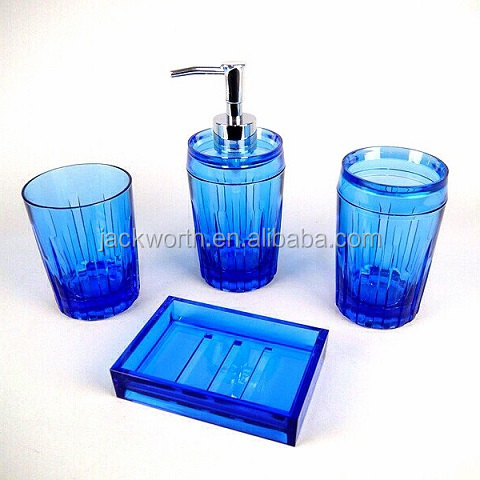 Colored Acrylic Plastic Bathroom Accessories Set