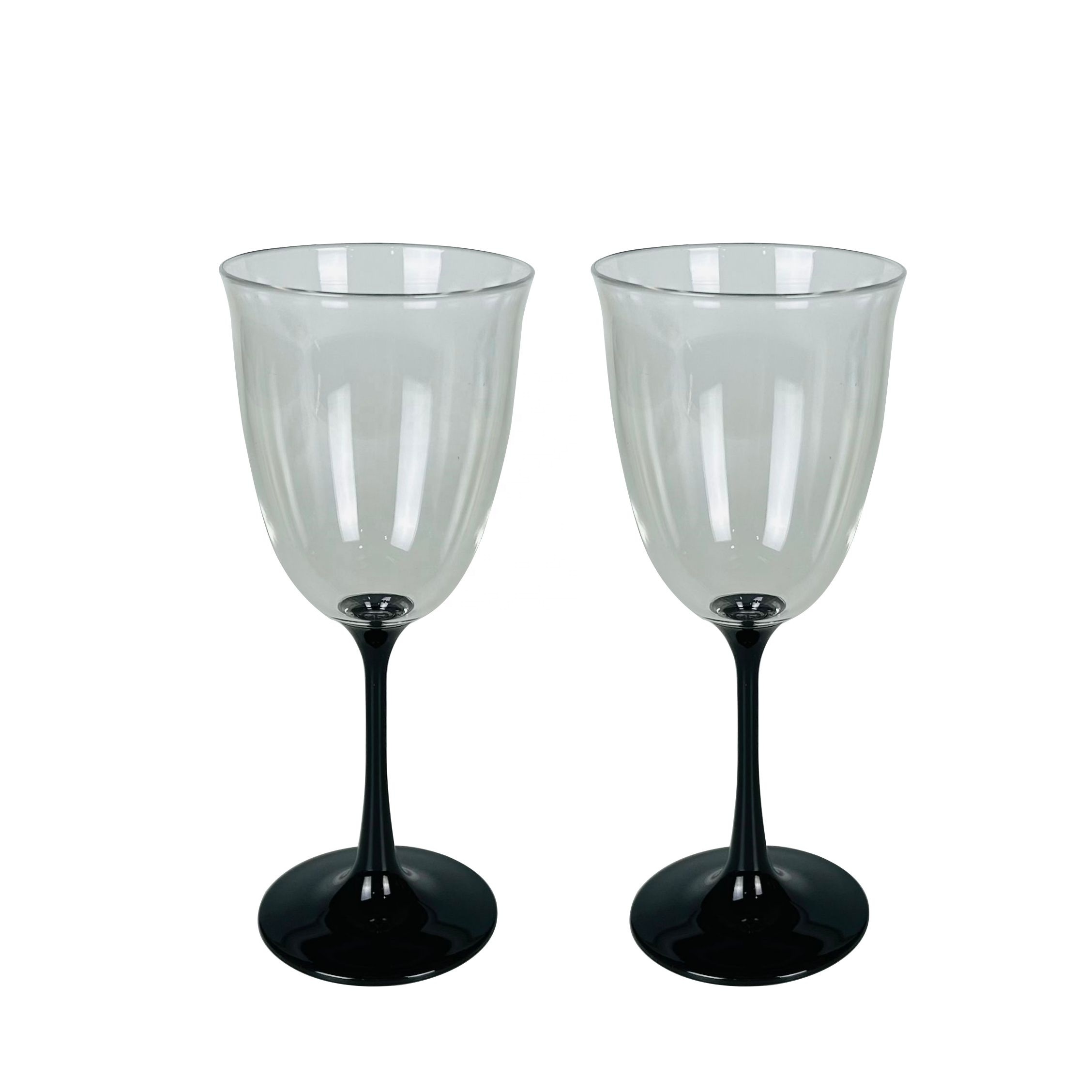 Acrylic plastic colored stem water glasses