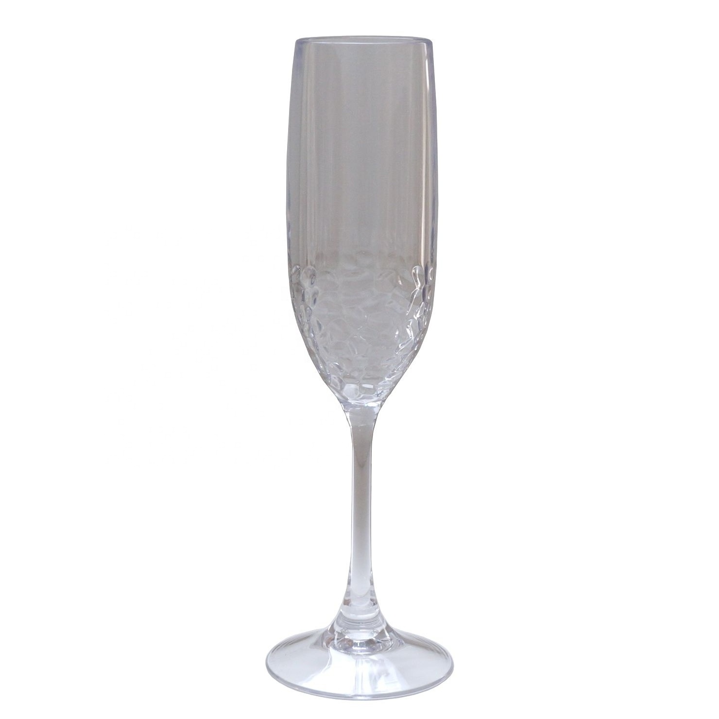 5 oz Acrylic Plastic Hammered Champagne Glass