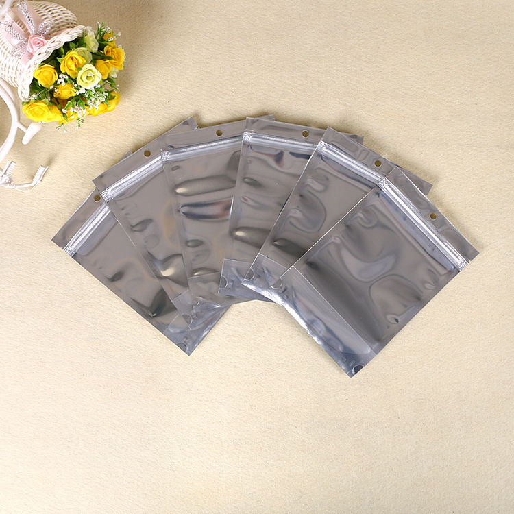 Good quality silver zip lock aluminium foil bag laminated dried food bag zipper lock stand up pouches bags