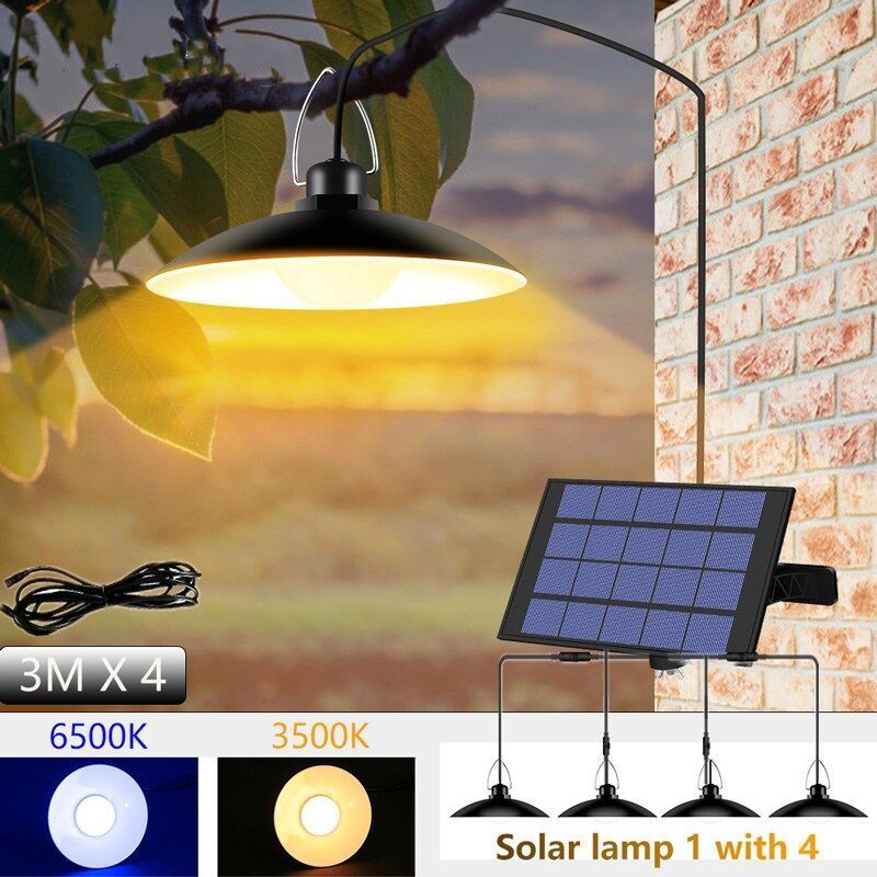 4Head Solar powered hanging solar lights Outdoor Indoor emergency light for Camping hiking hanging solar lights