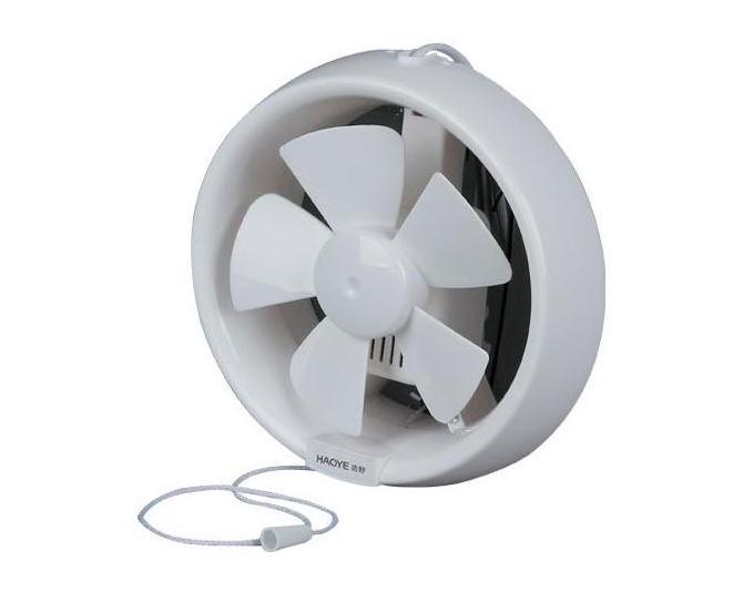 220V AC Round Exhaust Fan with Back PP Shutter Bathroom Round Plastic Oil Bearing Glass Mounted Window Exhaust Fan