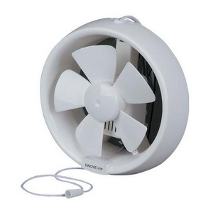 220V AC Round Exhaust Fan with Back PP Shutter Bathroom Round Plastic Oil Bearing Glass Mounted Window Exhaust Fan