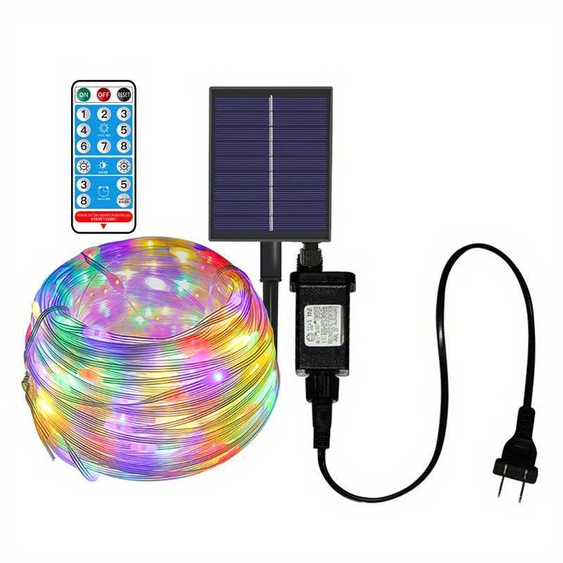 Outdoor Solar LED String Lights Waterproof  800LED  8 Mode Fairy String Lights Plug in Copper Wire Lights with Remote Control