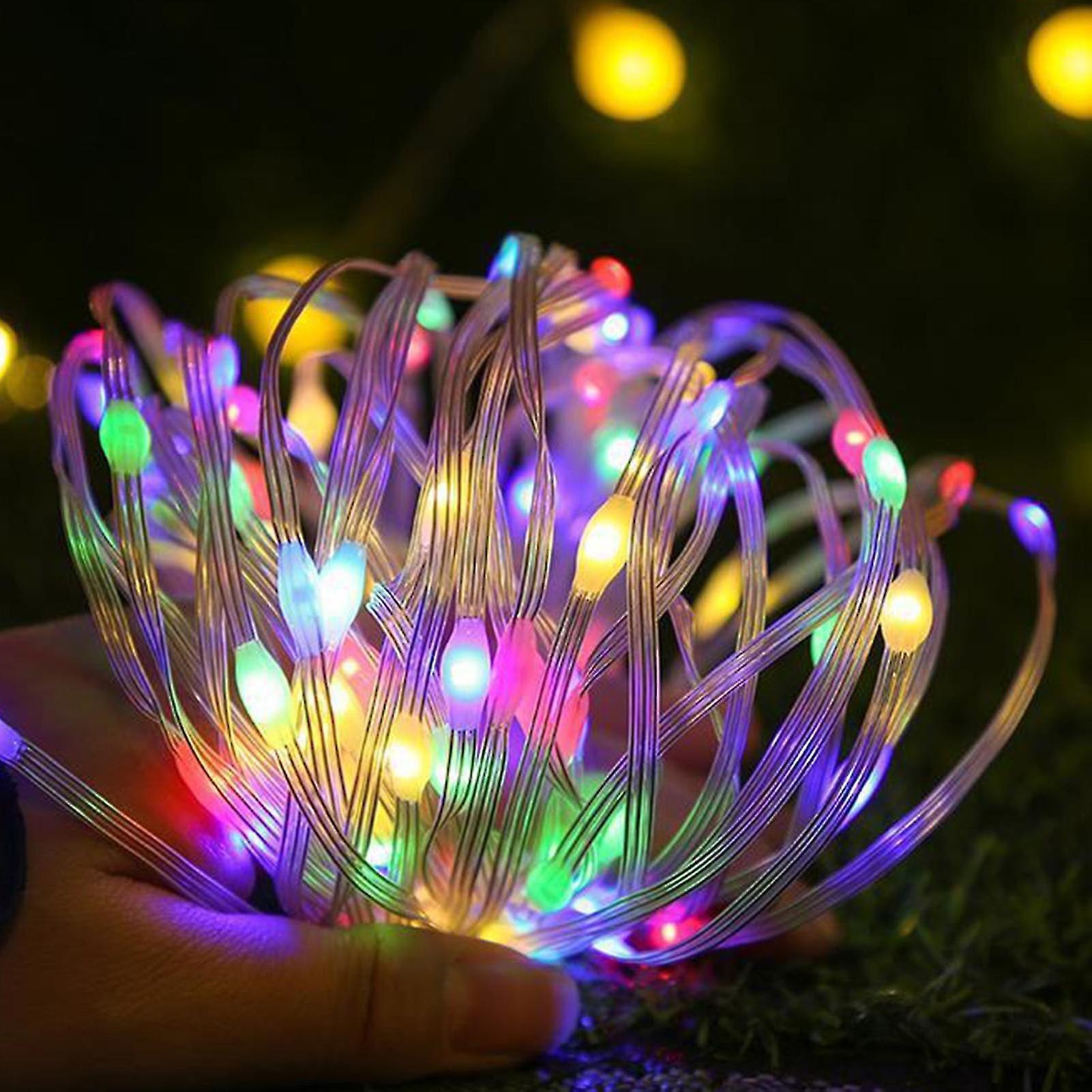 Outdoor Solar LED String Lights Waterproof  800LED  8 Mode Fairy String Lights Plug in Copper Wire Lights with Remote Control