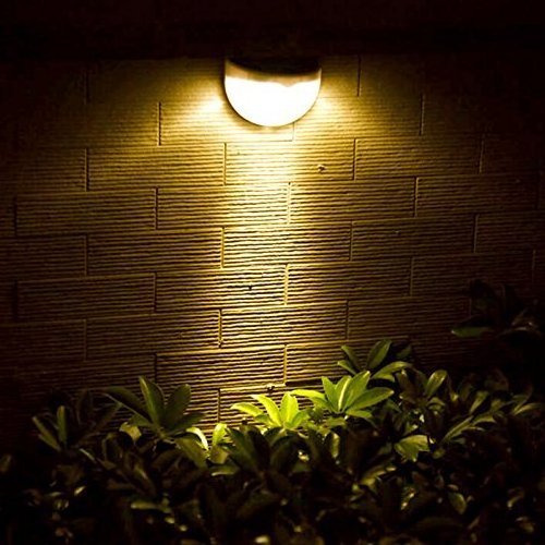 6 LED Solar Powered Gutter Fence Lights Outdoor Garden Path Waterproof Wall Lamp Door Shed Step Lights  Outdoor Fence Light