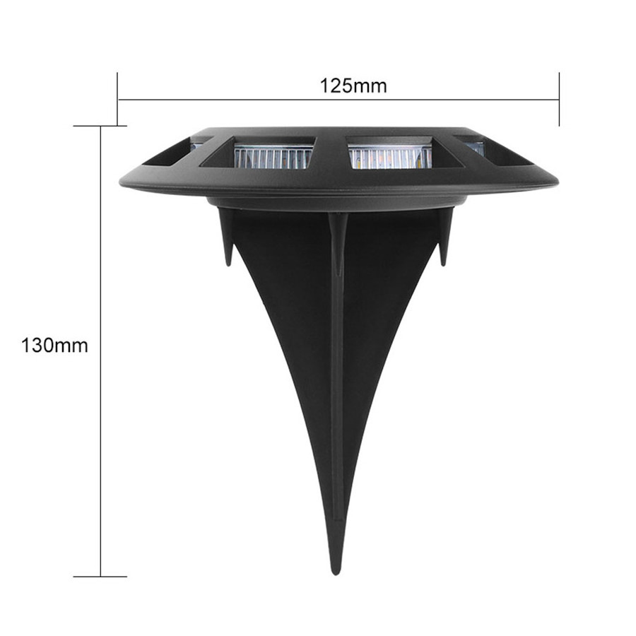 Solar Ground Light 16 LED Lights Upgraded Outdoor Disk Lights Powered Waterproof Bright In-Ground Wall Pathway Stair Lamp