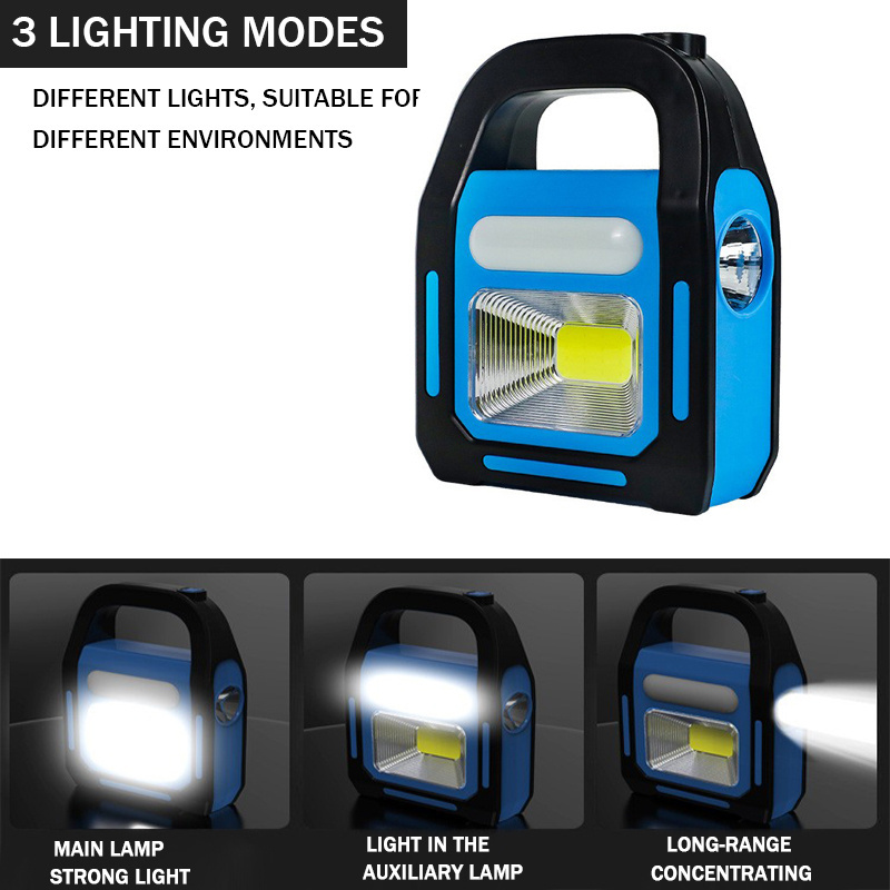 3 work mode Solar emergency light USB camping lanterns led rechargeable Solar emergency light Flashlight LED Light