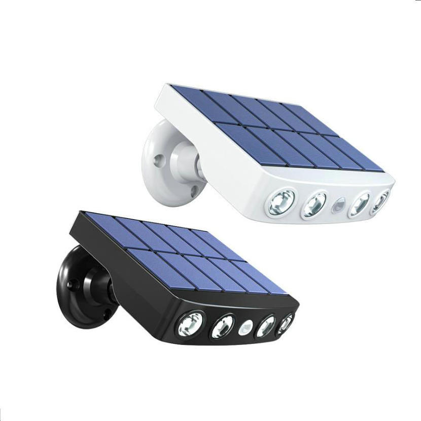 Dummy CCTV CameraWaterproof 4 Watt LED Solar Powered Motion sensor Spot Light Outdoor Security Wall  Spotlight