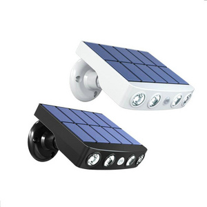 Dummy CCTV CameraWaterproof 4 Watt LED Solar Powered Motion sensor Spot Light Outdoor Security Wall  Spotlight