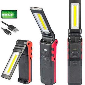 5W USB Rechargeable Work Light with Magnetic Base&Hanging Hook,COB Super Bright Adjustable LED Work Light