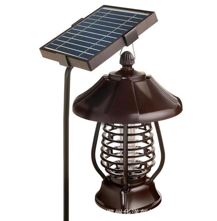 2-in-1 Solar mosquito repellent Insect Killer Zapper LED Light Fly Bug Trap Lamp Outdoor Camping mosquito killer lamp