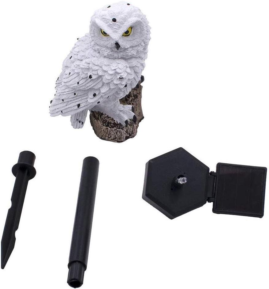 Garden outdoor Resin animal lamp Lawn Ornament Statue Fairy Stake Lamp Solar Powered LED Owl Night Lights