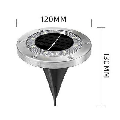 Outdoor Grid Design Shell,Solar Powered Ground Lights Outdoor  8 LED Solar Disk Lights for Pathway garden