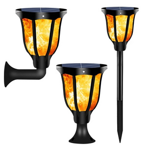 51led Flame Flickering Dancing Torch Light solar flame light post wall lamp Outdoor solar flickering flame torch