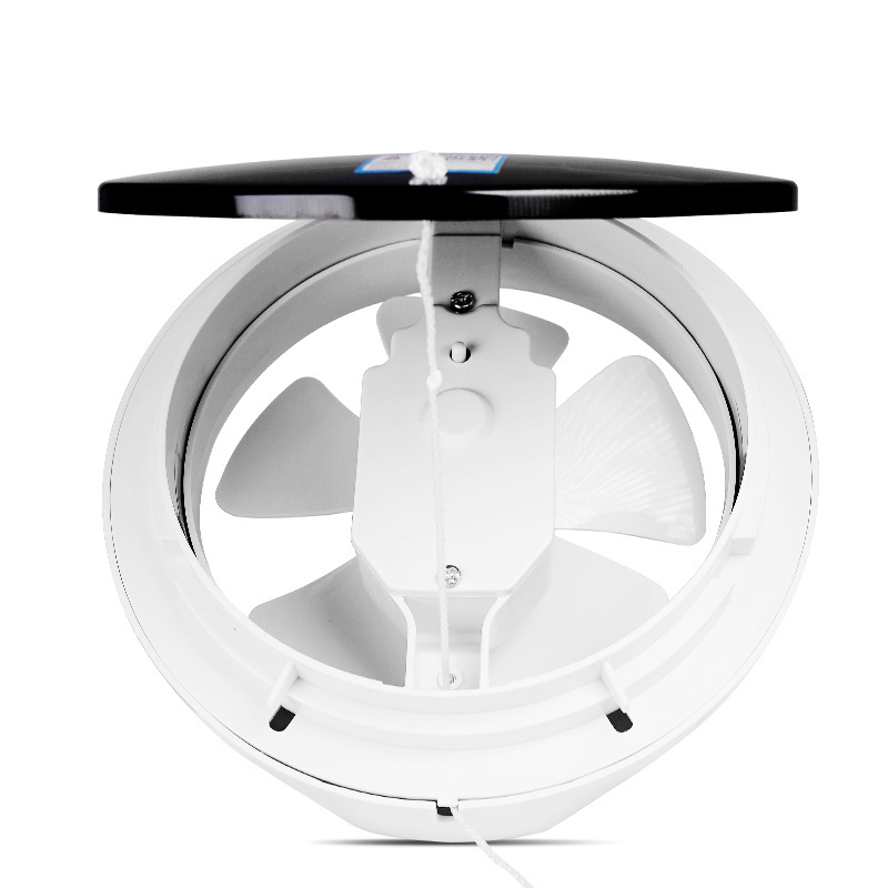 220V AC Round Exhaust Fan with Back PP Shutter Bathroom Round Plastic Oil Bearing Glass Mounted Window Exhaust Fan