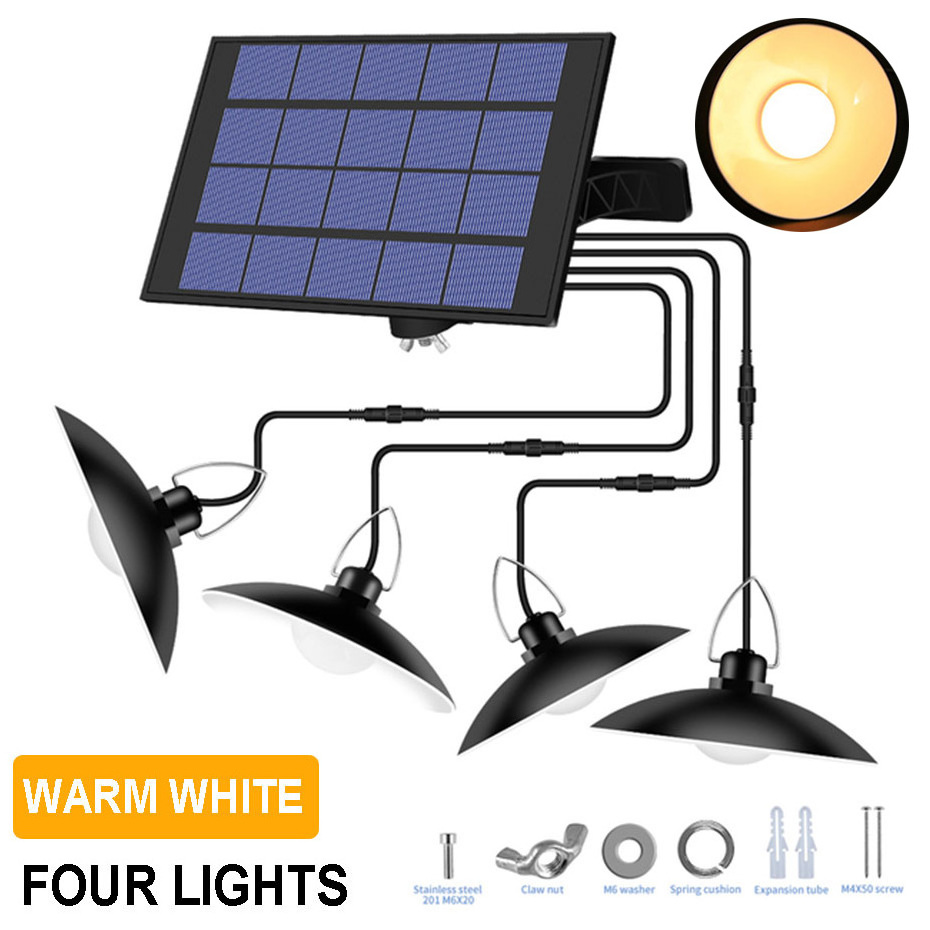 4Head Solar powered hanging solar lights Outdoor Indoor emergency light for Camping hiking hanging solar lights