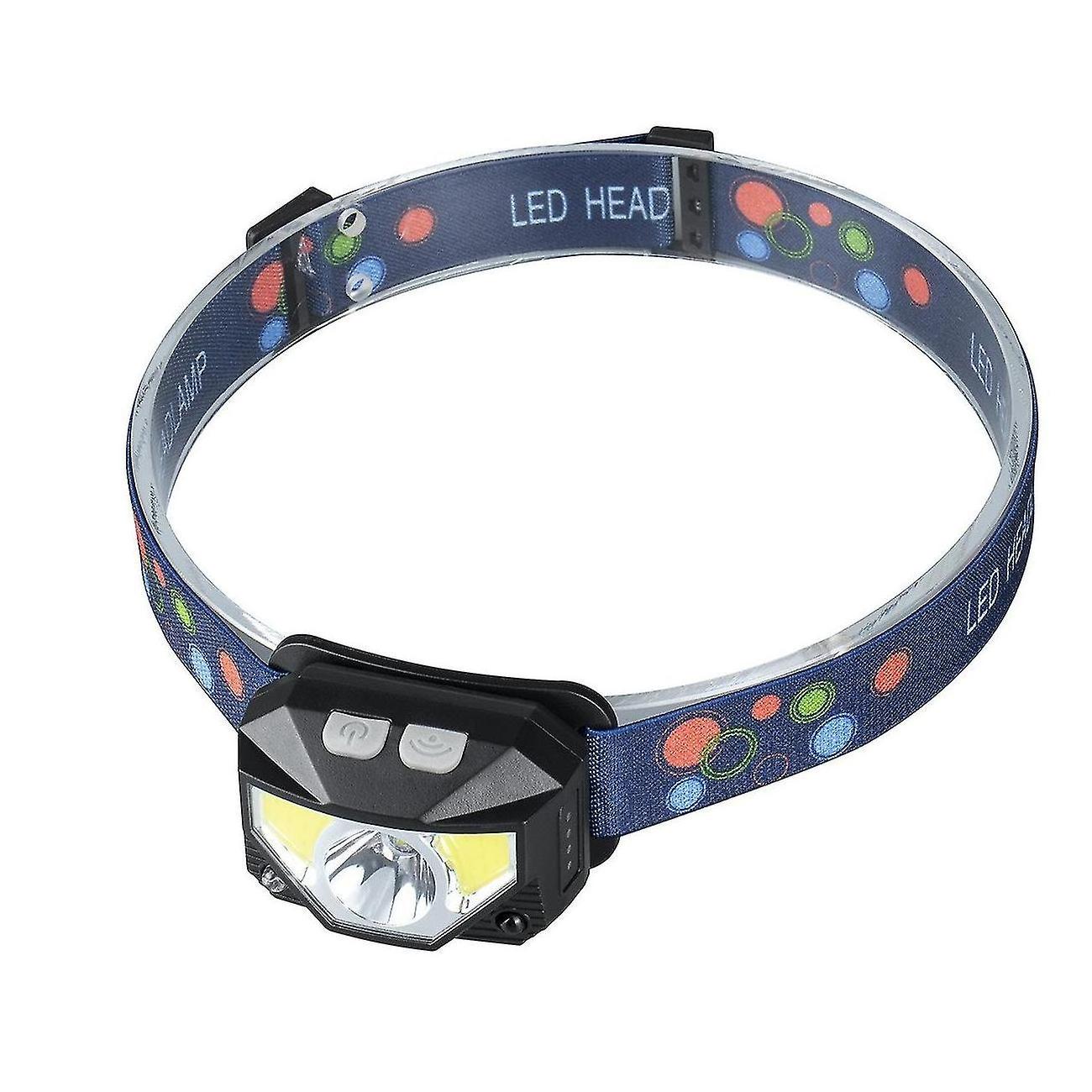 Headlamp Flashlight 350 Lumen Ultra-Light Bright LED Rechargeable Headlight White Red Light Motion sensor Headlamp Flashlight