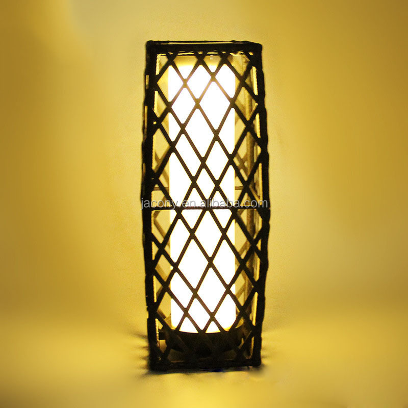 69 cm tall Wicker rattan lantern light Outdoor waterproof 25 led led solar light outdoor floor lamp garden Rattan lantern