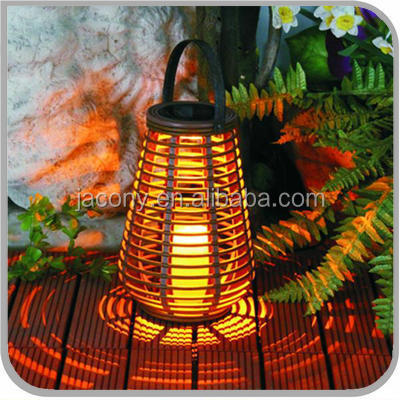 Outdoor table candle lantern for garden yard patio Waterproof Solar Rattan Teardrop Candle Lantern