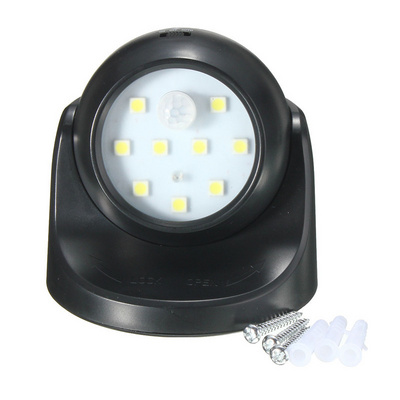 9 LED AAA Battery Powered 360 degree Battery Operated Indoor Outdoor Night Light Garden Motion Sensor Security Led Light Lamp