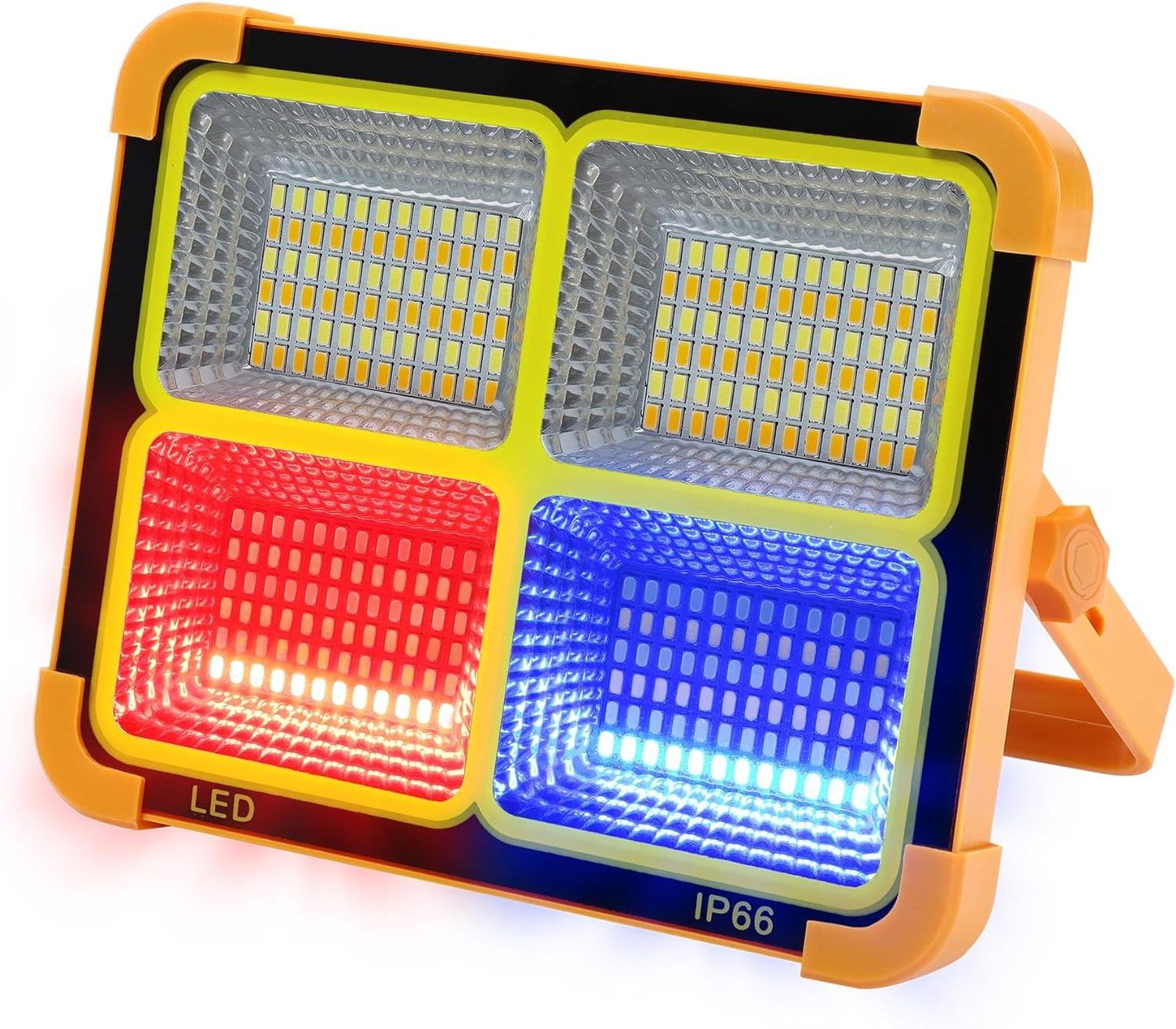 Construction Spotlight with LED Battery Portable Work Spotlight Battery with 336 LED Beads 4 Modes 200 W LED Floodlight