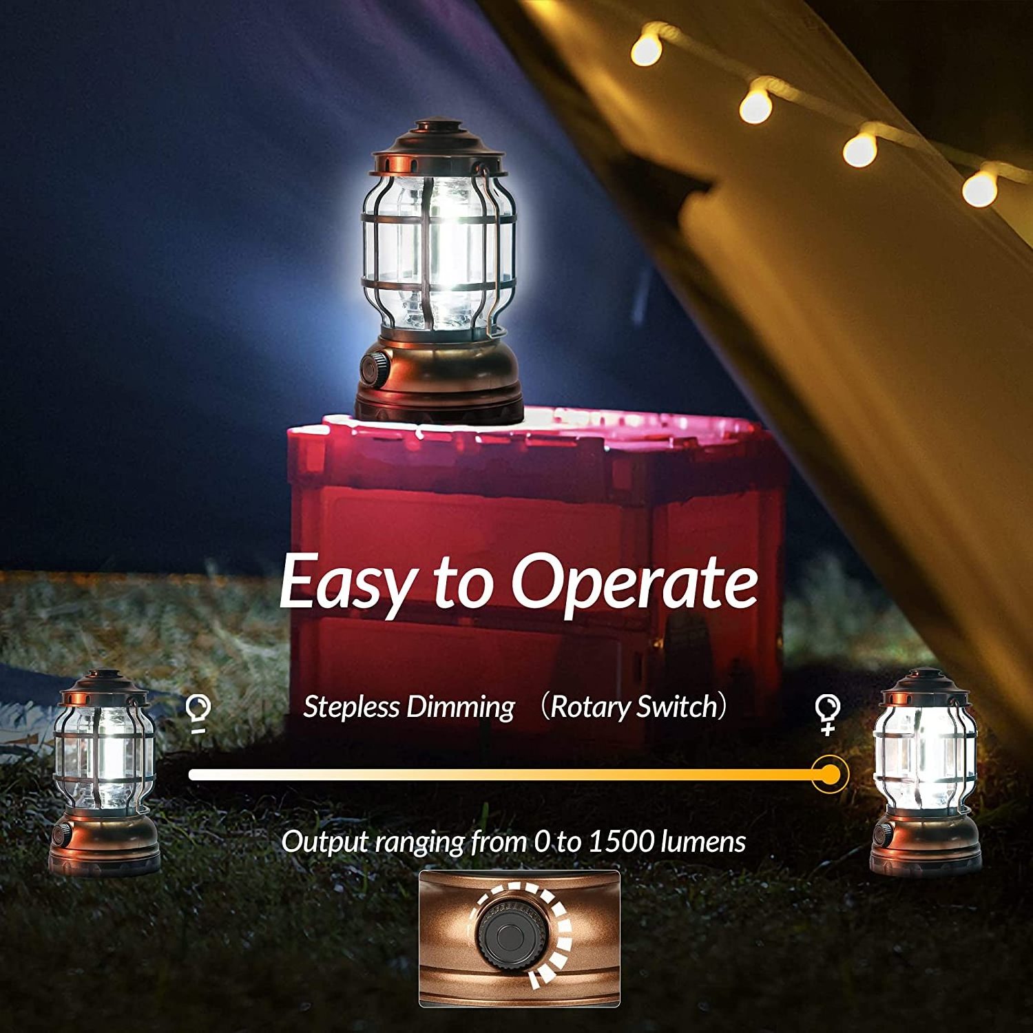 Outdoor Portable Retro Campsite Lantern COB Camping Light USB Rechargeable Emergency Lamp Torches Portable Tent Light