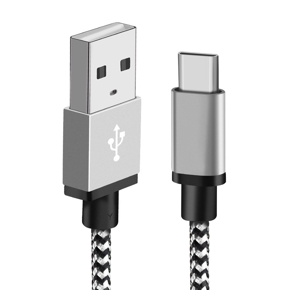 USB Type C Cable 2A Fast Charging USB A to USB C Cable Premium Nylon Braided