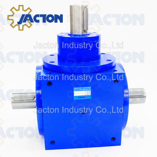 JTP240 Cubic Bevel Gearbox as a right angle transmission gearbox in mechanical linear actuator drive system