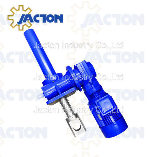 small DC motorised screw jack which can lift 3 tonnes of load by using worm gear